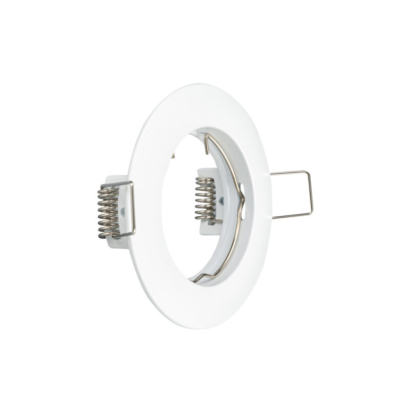 Aro circular fijo para bombilla LED GU10 blanco