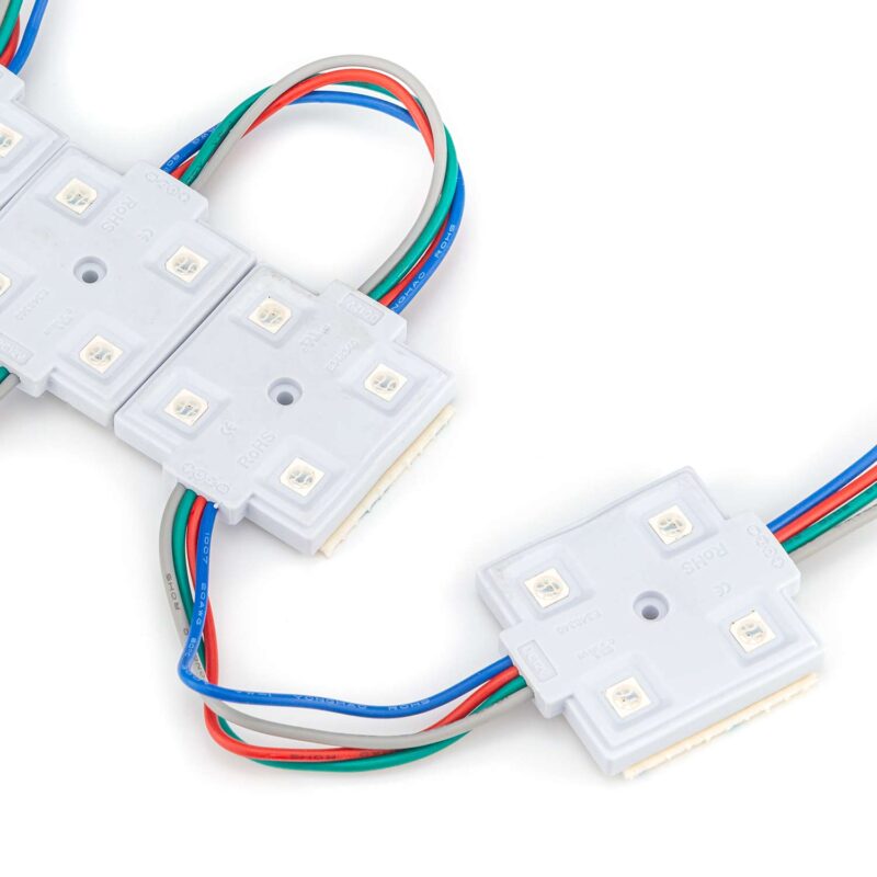 Módulo LED 4 ópticas 1.32W RGB