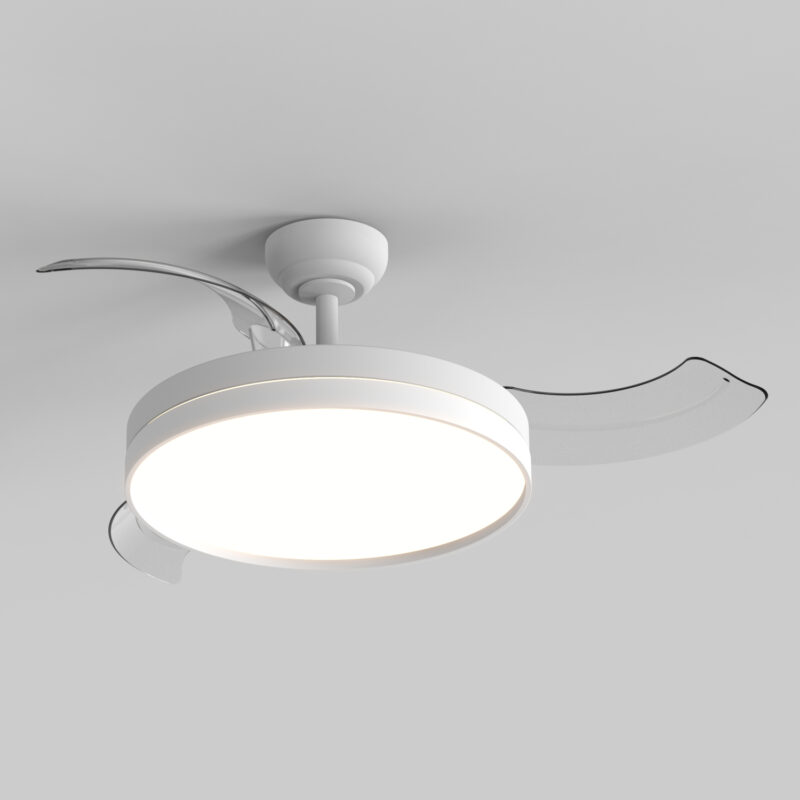 Ventilador de Techo con Luz y Aspas Retráctiles